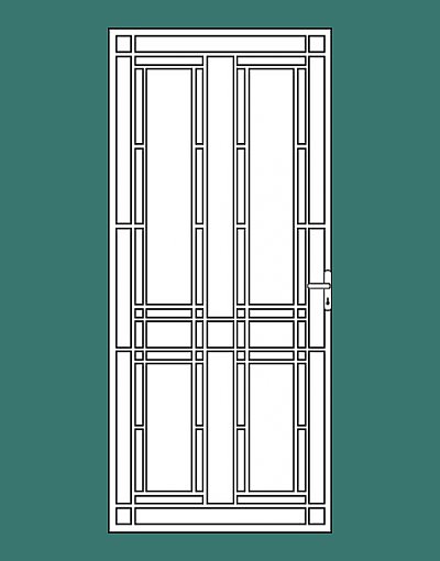 Steel security door - Emerald